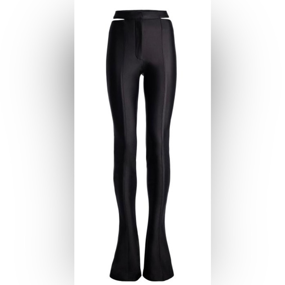 MUGLER H&M/ WOMEN Jersey Cut-out PantsBlack - Picture 2 of 4